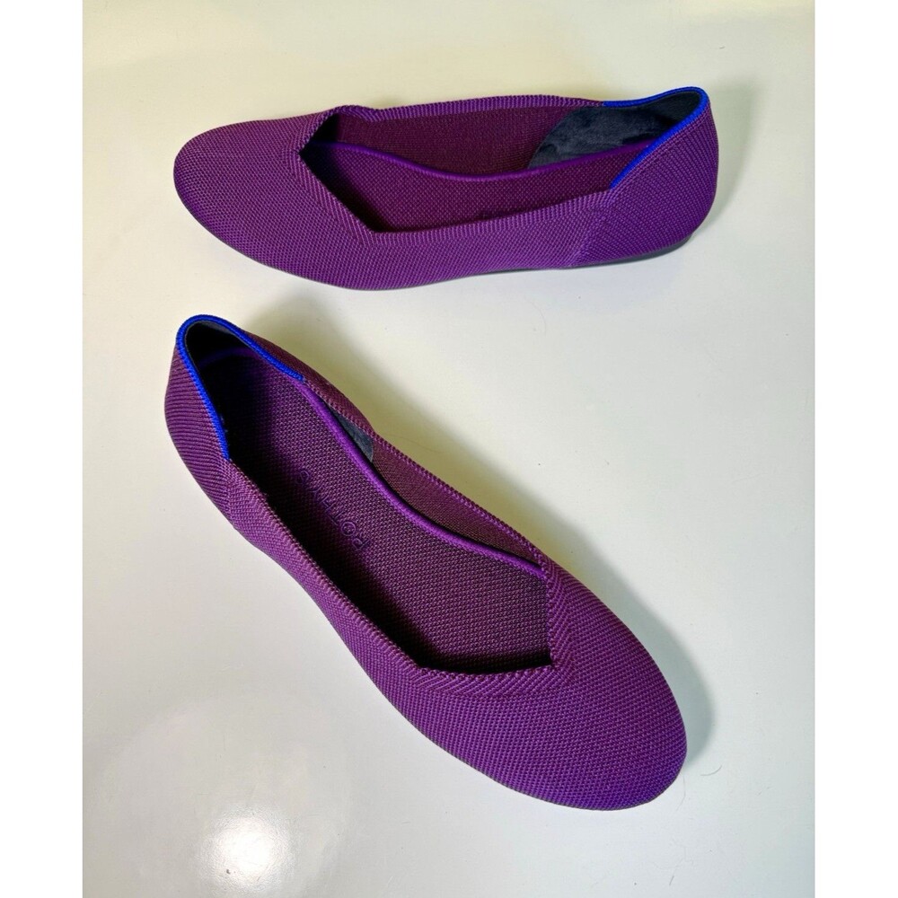 Rothy’s The Flat Orchid Purple Round-Toe Knit Ballet Flats Women’s Size 10.5
